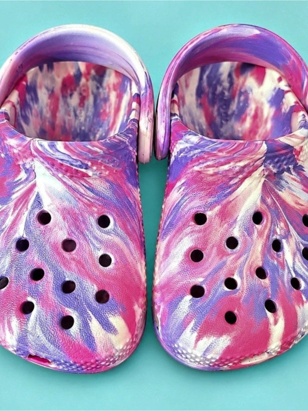 Crocs Kids' Classic Marbled Clog Pink & Purple US 5